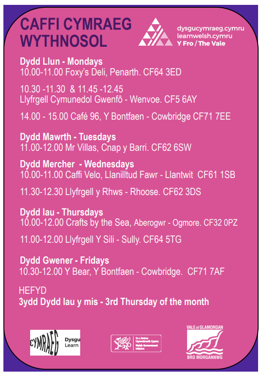 Chat sessions for New Welsh Speakers