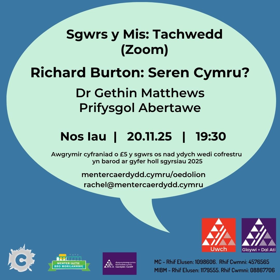 Monthly Zoom Talk in Welsh - November